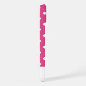 Stilvolle Girly Pink und White Polka Dots iPhone Hülle (Rechte Seite)