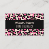 Stilvolle girly rosa Gepardstellen Visitenkarte (Vorderseite)