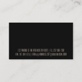 Stilvolle girly rosa Gepardstellen Visitenkarte (Rückseite)