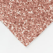 Stilvolle Girly Rose Gold Glitzer Leopard Monogram Fleecedecke (Ecke)