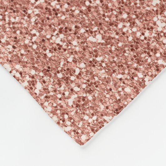 Stilvolle Girly Rose Gold Glitzer Leopard Monogram Fleecedecke (Ecke)