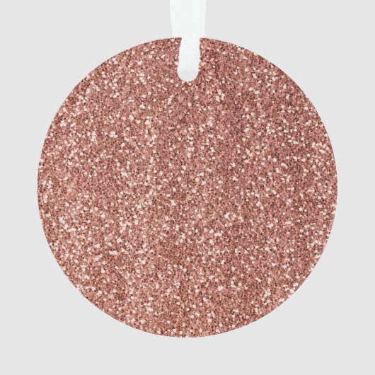 Stilvolle Girly Rose Gold Glitzer Leopard Monogram Ornament (Rückseite)