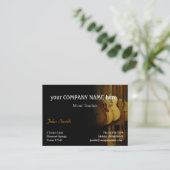 Stilvolle Gitarren-Visitenkarte Visitenkarte (Stehend Vorderseite)