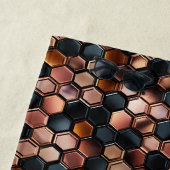 Stilvolle Glam Black Rose Gold Tiles Strandtuch (Beispiel)