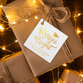 Stilvolle Glam fröhlich und hell Weihnachtsbird Ty Geschenkanhänger