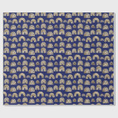 Stilvolle Glam Gold Regenbogen Muster Chic Navy Bl Geschenkpapier (Flach)