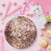 Stilvolle Glam Rose Gold Blush Pink Confetti Pappteller (Party)