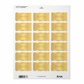 Stilvolle Glamour Gold Elegante Vorlage Versand Adressaufkleber (Vorne)