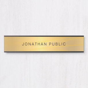 Stilvolle glamouröse Gold Simple Template Moderne Türschild