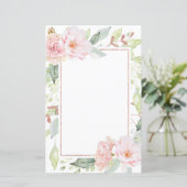 Stilvolle, glänzende Pink Blush Personal Stationer (Stehend Vorderseite)