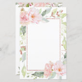 Stilvolle, glänzende Pink Blush Personal Stationer (Vorne/Hinten)