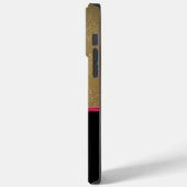 Stilvolle Glitzer-Ferse, Lipstick und Monogramm Case-Mate iPhone Hülle (Rückseite / Links)