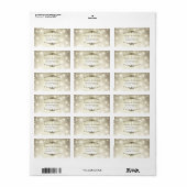 Stilvolle Glitzer Glitzern Wedding / Holiday Adressaufkleber (Vorne)