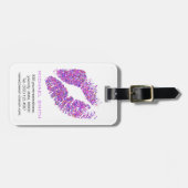 Stilvolle Glitzer Lips #11 Gepäckanhänger (Vorderseite horizontal)