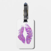 Stilvolle Glitzer Lips #11 Gepäckanhänger (Rückseite vertikal)