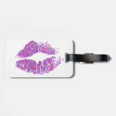 Stilvolle Glitzer Lips #11 Gepäckanhänger (Rückseite horizontal)