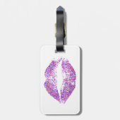 Stilvolle Glitzer Lips #22 Gepäckanhänger (Rückseite vertikal)