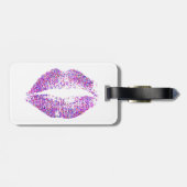 Stilvolle Glitzer Lips #22 Gepäckanhänger (Rückseite horizontal)