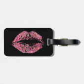 Stilvolle Glitzer Lips #24 Gepäckanhänger (Rückseite horizontal)