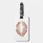 Stilvolle Glitzer Lips #26 Gepäckanhänger (Rückseite vertikal)