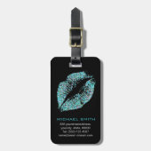 Stilvolle Glitzer Lips #29 Gepäckanhänger (Vorderseite vertikal)