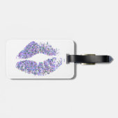 Stilvolle Glitzer Lips #6 Gepäckanhänger (Rückseite horizontal)