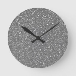 Stilvolle Glitzer-Uhr Runde Wanduhr