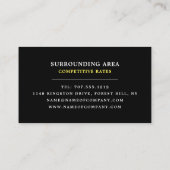 Stilvolle Glühbirne, Elektriker Visitenkarte (Rückseite)