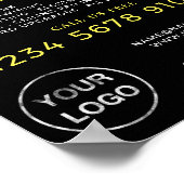 Stilvolle Glühbirne, Elektrische Werbung Poster (Ecke)