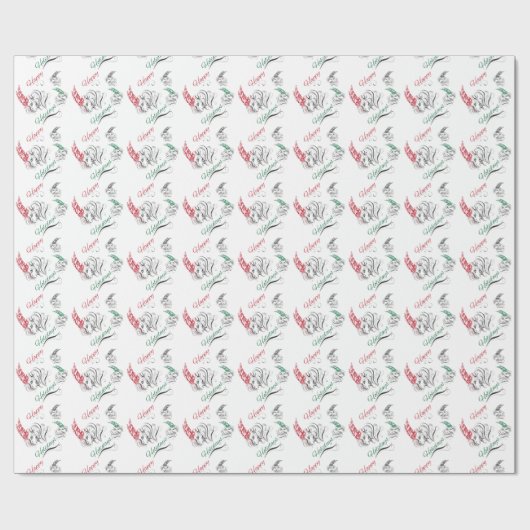 Stilvolle GOATS Happy Holidays Small Print Geschenkpapier (Flach)
