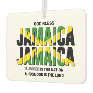 Stilvolle GOD BLESS JAMAICA JAMAICA Flag Autolufterfrischer