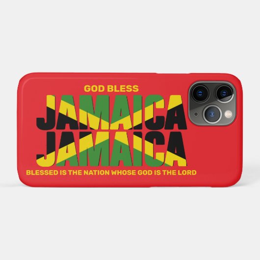 Stilvolle GOD BLESS JAMAICA JAMAICA Flag Case-Mate iPhone Hülle (Rückseite (Horizontal))