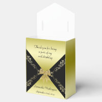 Stilvolle Gold & Black Decorative Bow Birthday