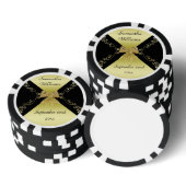 Stilvolle Gold & Black Decorative Bow Birthday Pokerchips (Kollektion)