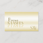 Stilvolle Gold Black Mirror Letters mit Monogram Visitenkarte (Vorderseite)