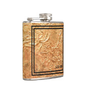 Stilvolle Gold Black Personalisiert Flachmann (Rechts)