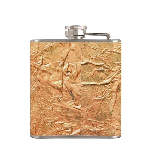 Stilvolle Gold Black Personalisiert Flachmann (Rückseite)