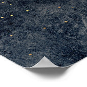 Stilvolle Gold Blumenmandala und Konfetti Poster (Ecke)