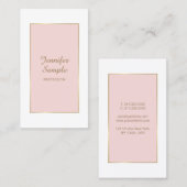 Stilvolle Gold Blush Pink White Modern Trendy Luxe Visitenkarte (Vorne/Hinten)