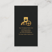 Stilvolle Gold Border Frame Chauffeur Privatfahrer Visitenkarte (Rückseite)