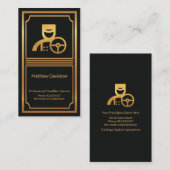 Stilvolle Gold Border Frame Chauffeur Privatfahrer Visitenkarte (Vorne/Hinten)