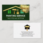 Stilvolle Gold Brush Gebäude Paint Spritzer Visitenkarte (Vorne/Hinten)