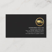 Stilvolle Gold Cargo Truck Transport Border Visitenkarte (Rückseite)