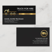 Stilvolle Gold Cargo Truck Transport Border Visitenkarte (Vorne/Hinten)