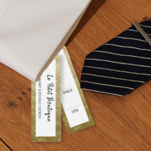 Stilvolle Gold Clothing-Anzeige Preis-Tag