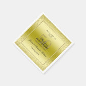 Stilvolle Gold Confetti 50. Hochzeit Napkins Serviette (Ecke)