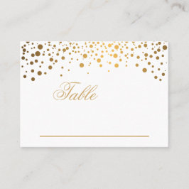 Stilvolle Gold Confetti Dots Platzkarten