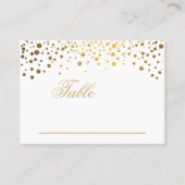 Stilvolle Gold Confetti Dots Platzkarten (Vorderseite)