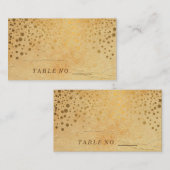 Stilvolle Gold Confetti Dots | VINTAGE PLATZKARTEN (Vorne/Hinten)