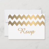 Stilvolle Gold Confetti Dots | weiß RSVP Karte (Rückseite)